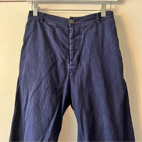 Xirena Navy Blue Thatcher Pants Button Fly Straight Leg Relaxed XS - Picture 2 of 14